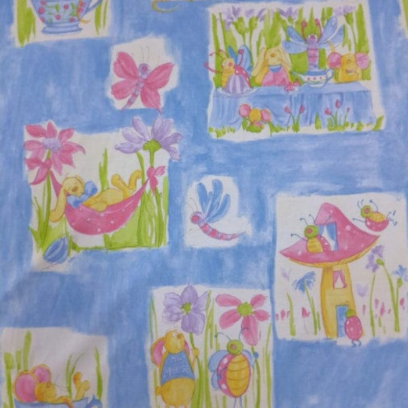 MHC WORLD Kids Fabrics Blue Maison Special Clearance Mr Mouse Print Collection 140 cm