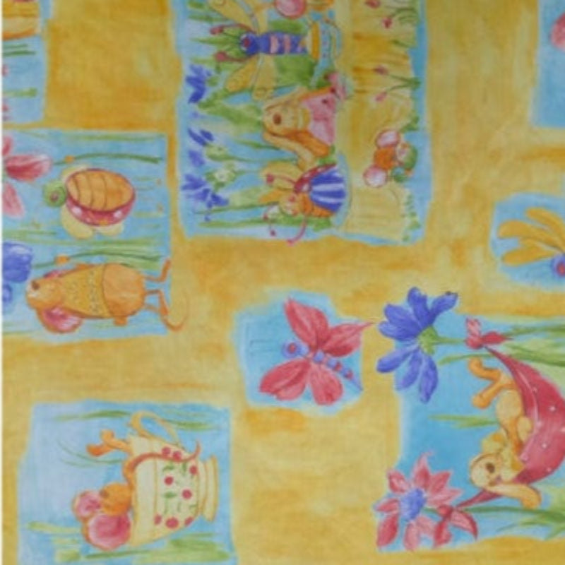 MHC WORLD Kids Fabrics Yellow Maison Special Clearance Mr Mouse Print Voile Collection 140 cm