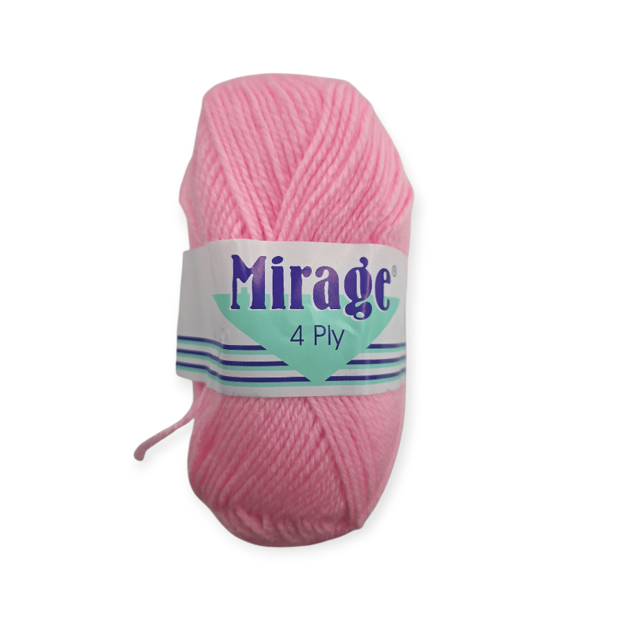 MHC WORLD Knitting Baby Pink Mirage 4ply Acrylic Wool  25g (Col. 008)