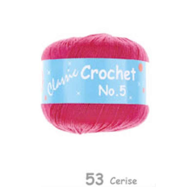 MHC WORLD Knitting Cerise Crochet Cotton No.5  50g