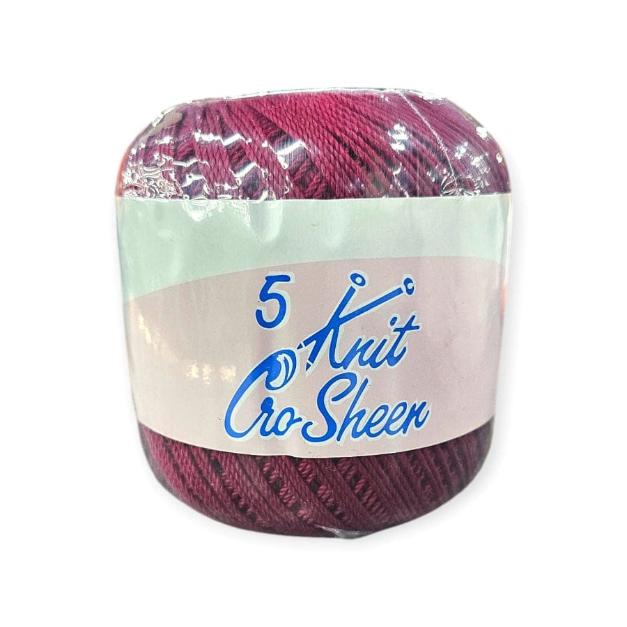 MHC WORLD Knitting Maroon Knit Cro Sheen No.5