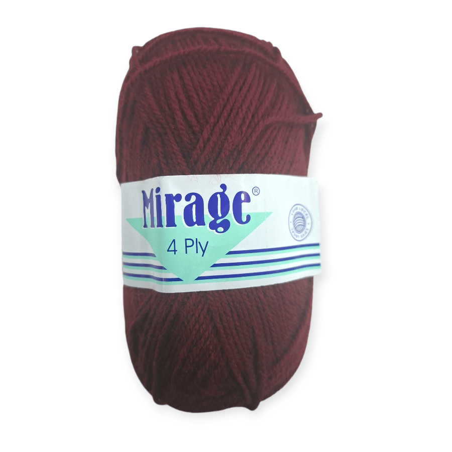 MHC WORLD Knitting Maroon Mirage 4ply Acrylic Wool  25g (Col. 008)