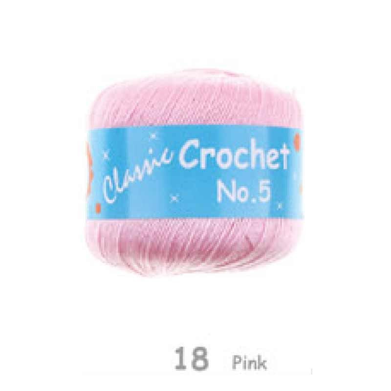 MHC WORLD Knitting Pink Crochet Cotton No.5  50g