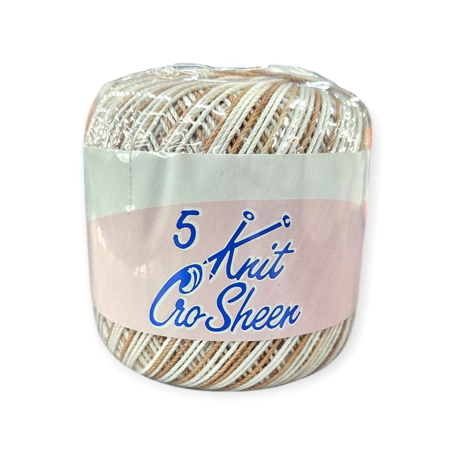 MHC WORLD Knitting White/Beige Knit Cro Sheen No.5