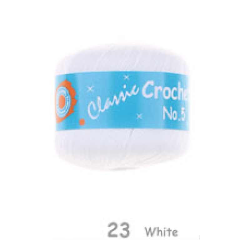 MHC WORLD Knitting White Crochet Cotton No.5  50g