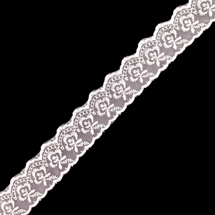 MHC WORLD Lace Scallop White Lace Scallop Edge 40mm