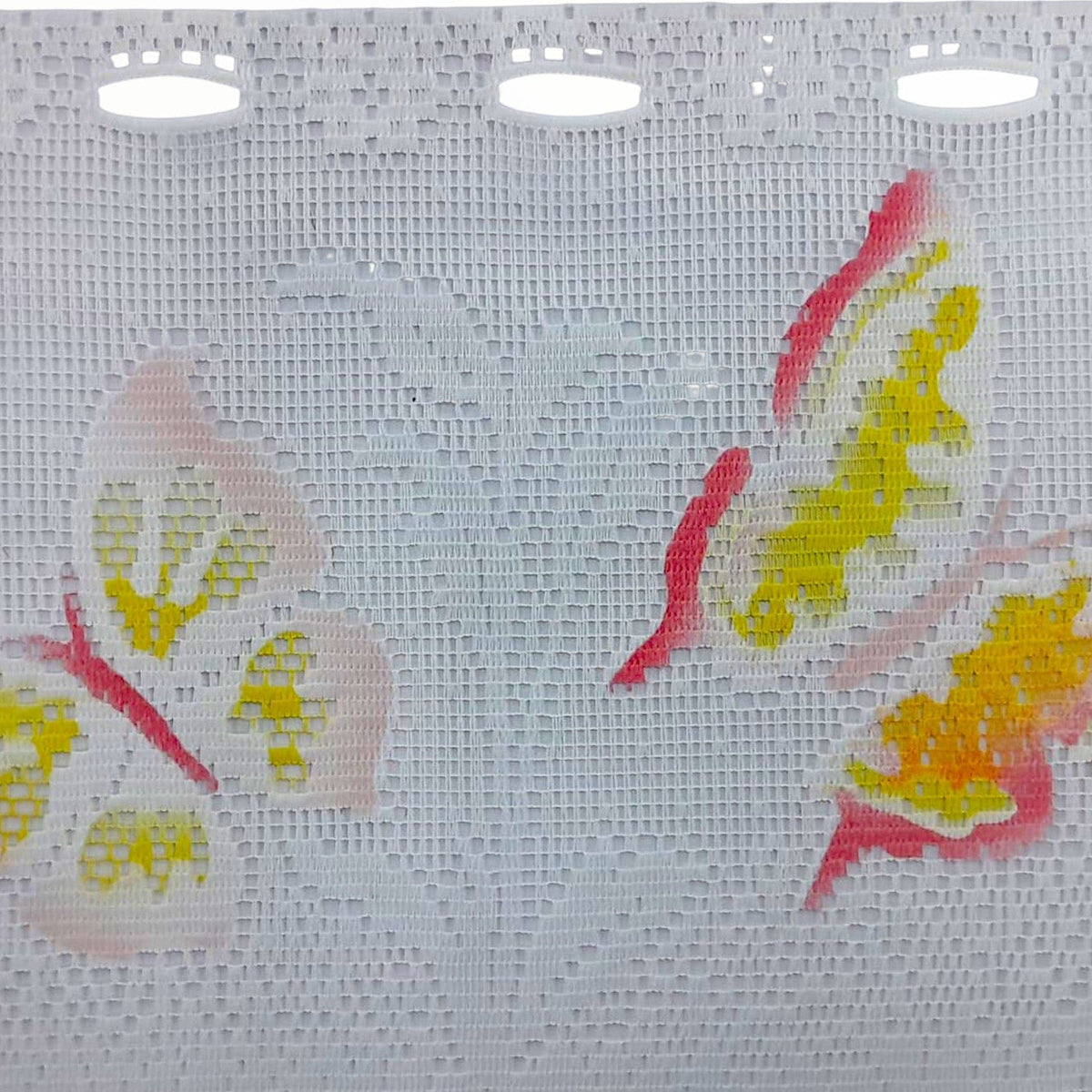 MHC World Lace & Voile Fabrics Pink Fabric Dutch Lace Butterfly White 30 cm