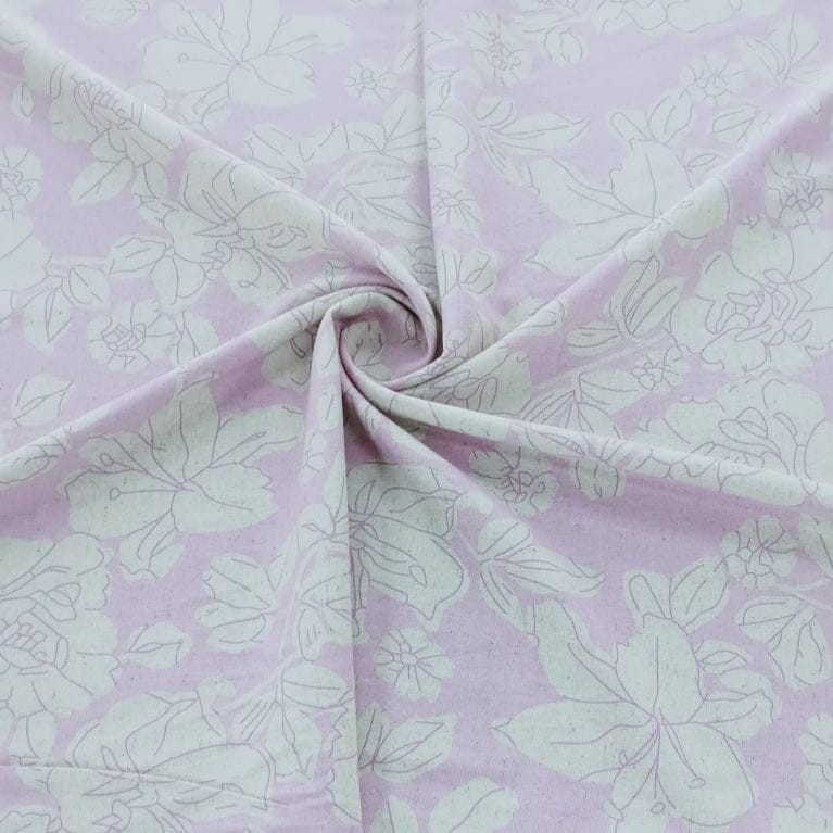 MHC WORLD Linen Rayon Print Lilac Linen Rayon Print 150cm