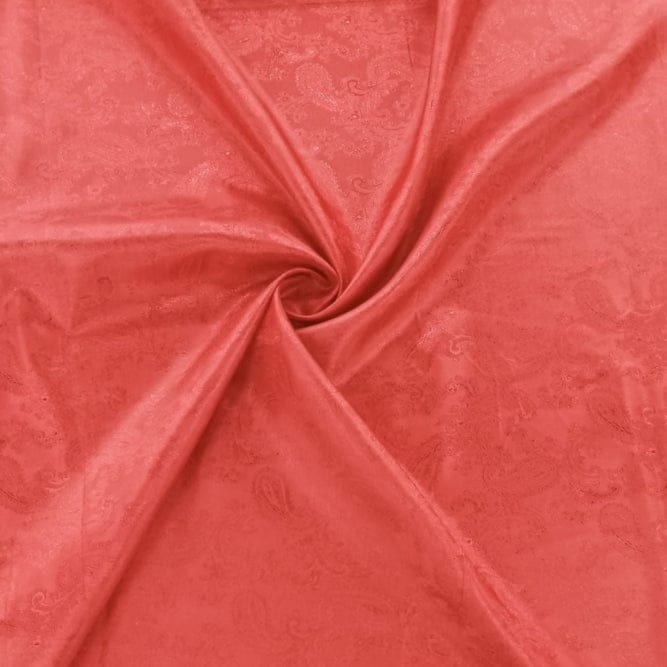 MHC WORLD Lining Fabric Red Acetate Lining Paisely 150cm