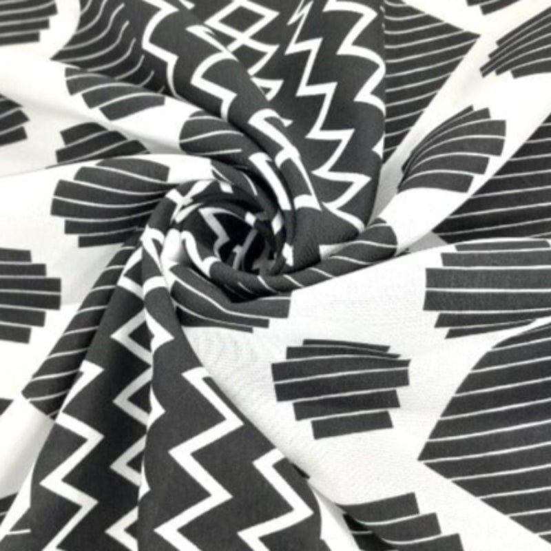 MHC World Mini Matt Black Printed Mini Matt Ndebele Collection 140 cm (7697097588825)