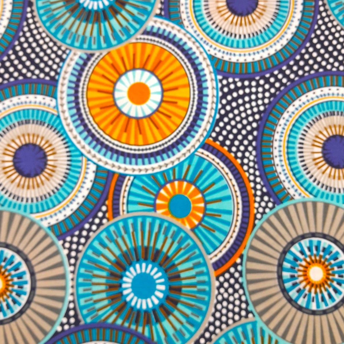 MHC World Mini Matt Fabric Blue Printed Mini Matt Design 9 140 cm