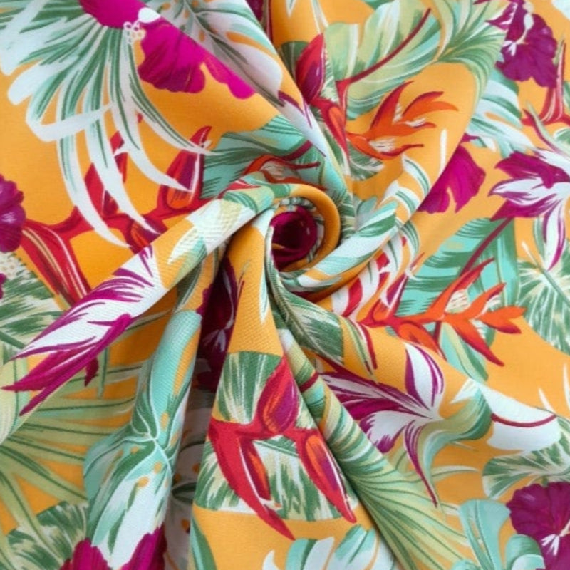 MHC World Mini Matt Fabric Printed Mini Matt Tropicana Ochre 140 cm (7697708482649)