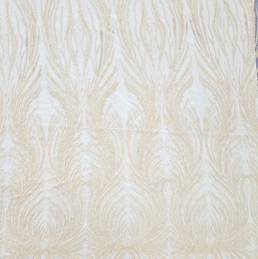 MHC WORLD MISHKA BEADED LACE Cream Mishka Beaded Lace 140cm