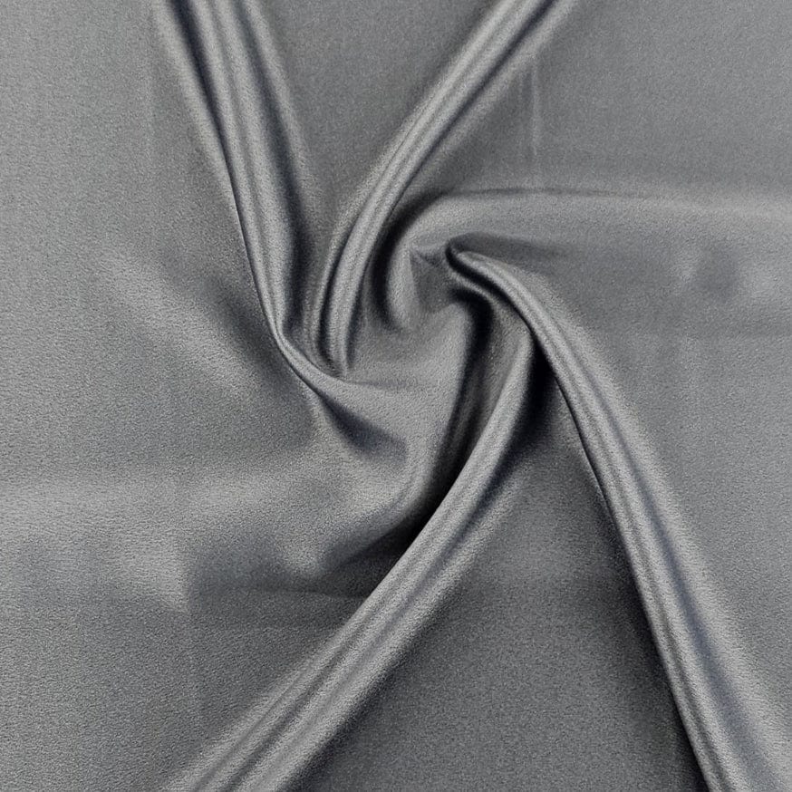 MHC World MOROCCAN SATIN Grey Moroccan Satin Fabric 150cm