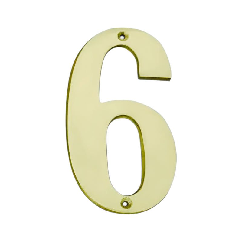 MHC WORLD NUMBER Brass Number Large 6