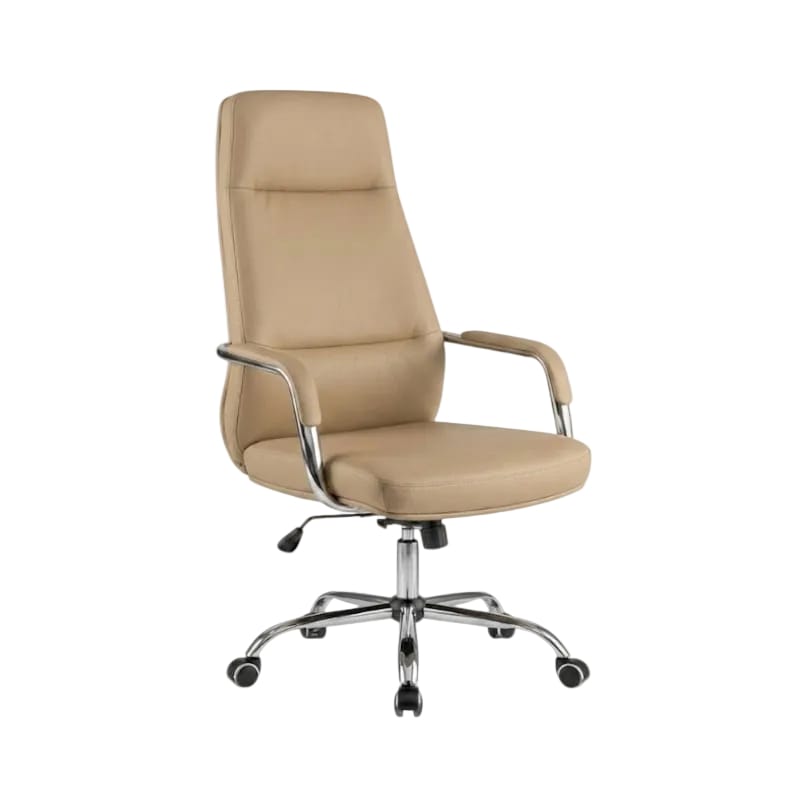 MHC World Office Chairs High Back Rev Chair Beige/Coffee STL5655