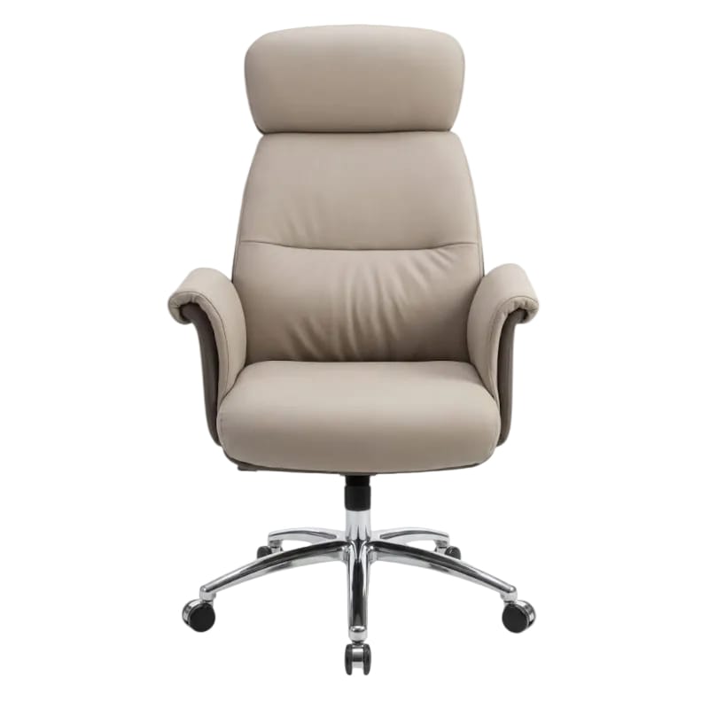 MHC World Office Chairs High Back Rev Chair Beige/Coffee STL5666