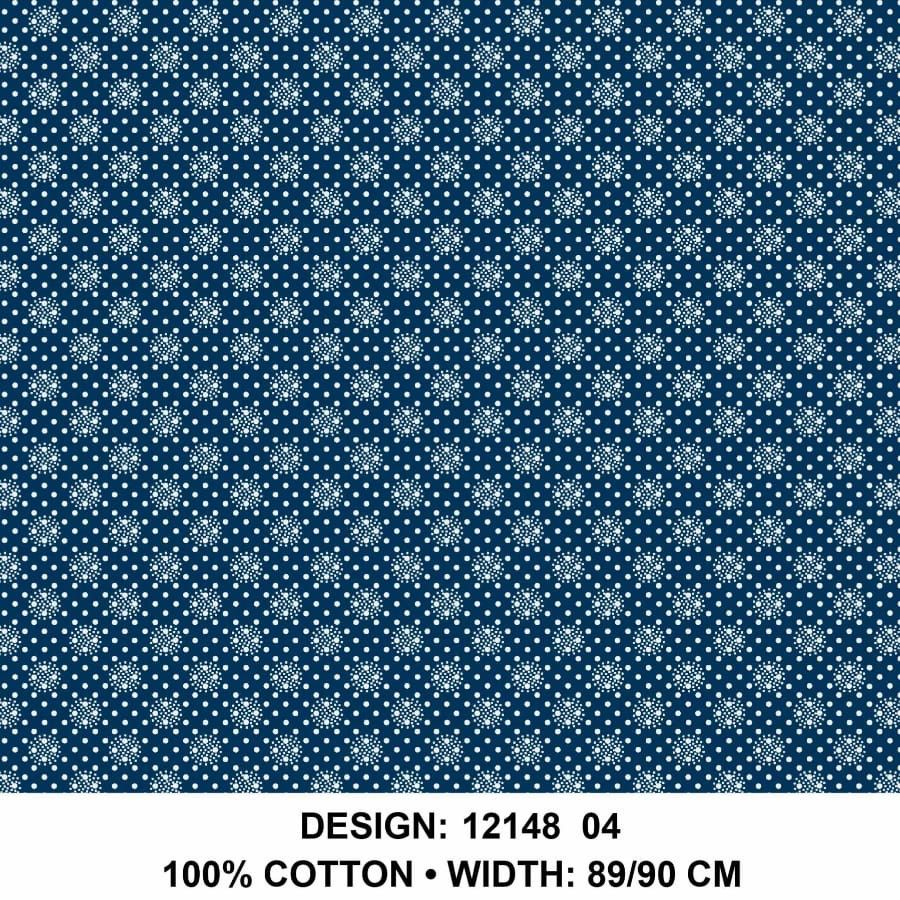MHC WORLD Original 3 Cats Fabric 2148 Original 3 Cats Fabric C/W04 Navy Blue 90cm