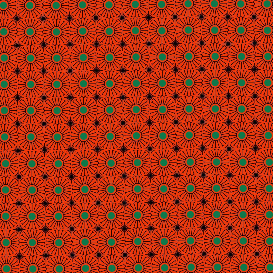 MHC WORLD Original 3 Cats Fabric B0028 Original 3 Cat Fabric C/W16 DK Orange 90cm