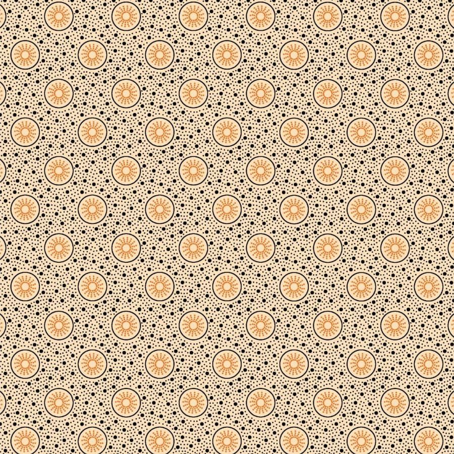 MHC WORLD Original 3 Cats Fabric H0302 Original 3 Cats Fabric C/W55 Cream 90cm