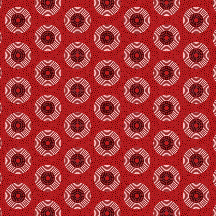 MHC WORLD Original 3 Cats Fabric H0399 Original 3 Cats Fabric C/W03 Red 90cm