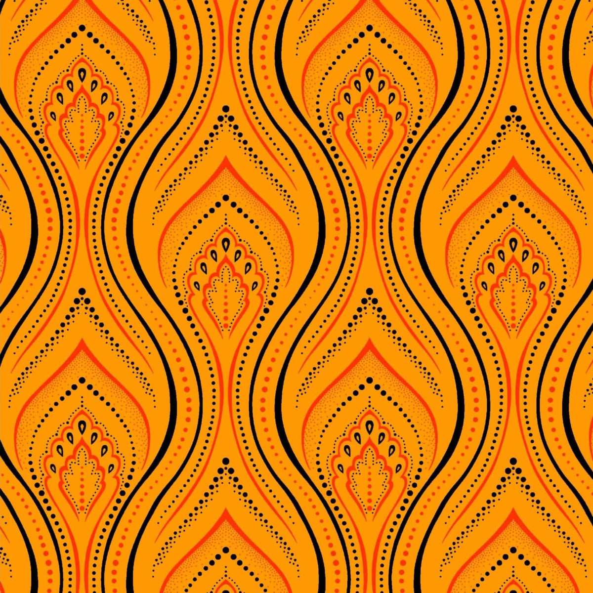 MHC WORLD Original 3 Cats Fabric H0852 Original 3 Cats Fabric C/W58 Yellow 90cm