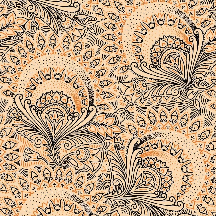 MHC WORLD Original 3 Cats Fabric H0856 Original 3 Cats Fabric C/W55 Cream 90cm