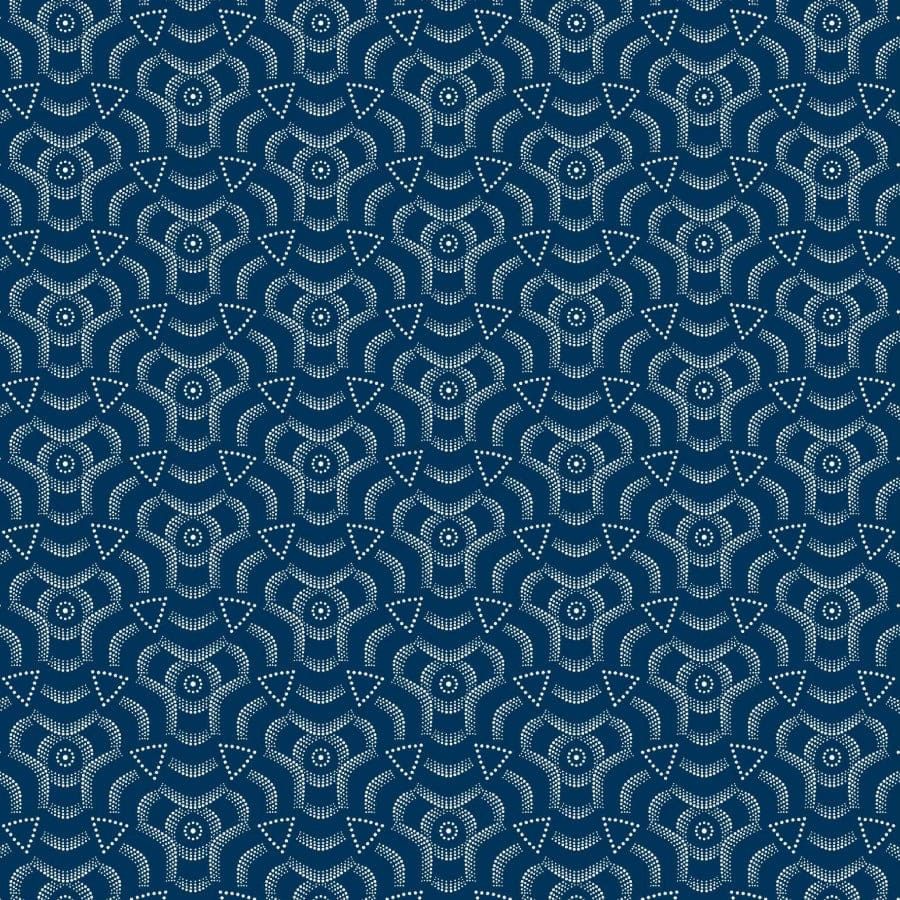 MHC WORLD Original 3 Cats Fabric H0875 Original 3 Cats Fabric C/W04 Navy Blue 90cm