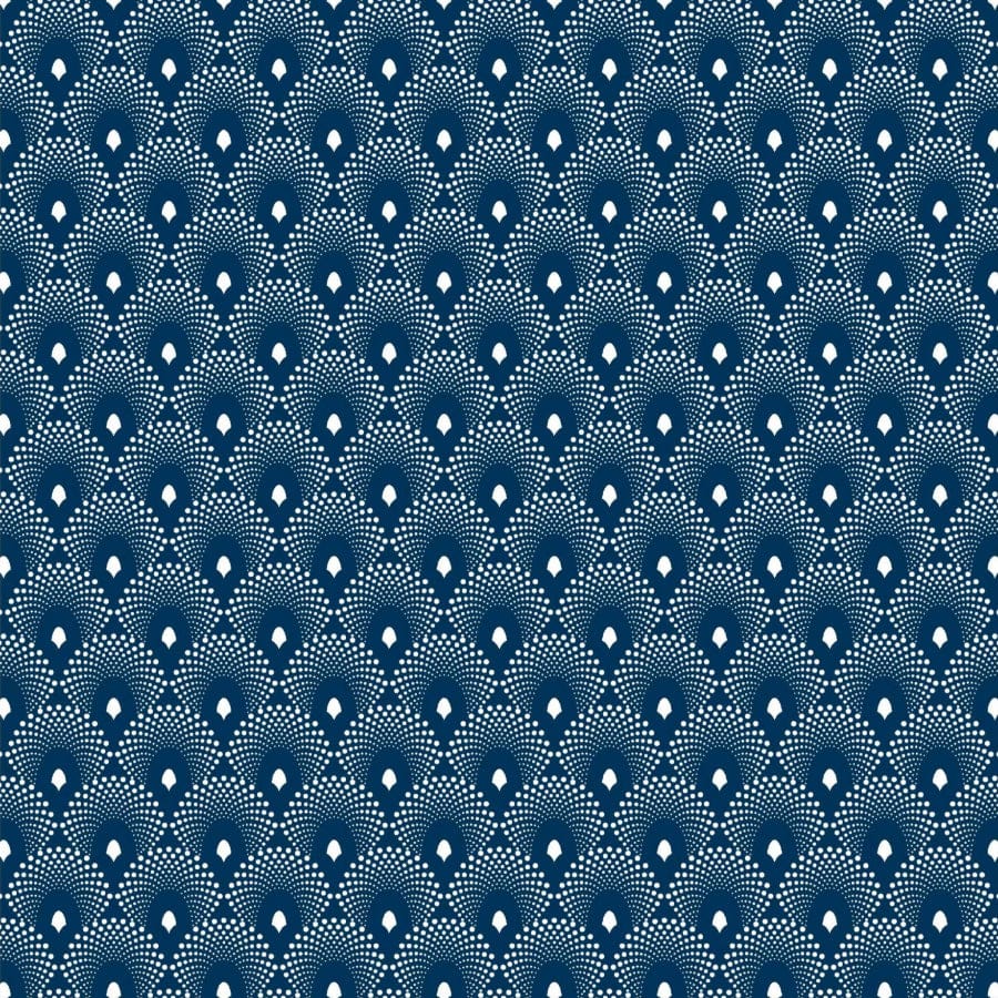 MHC WORLD Original 3 Cats Fabric H1102 Original 3 Cats Fabric C/W04 Navy Blue 90cm