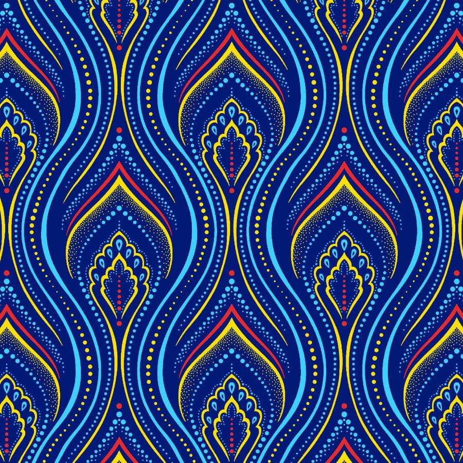 MHC WORLD Original 3 Cats Fabric H1292 Original 3 Cats Fabric C/W491 Indigo 90cm