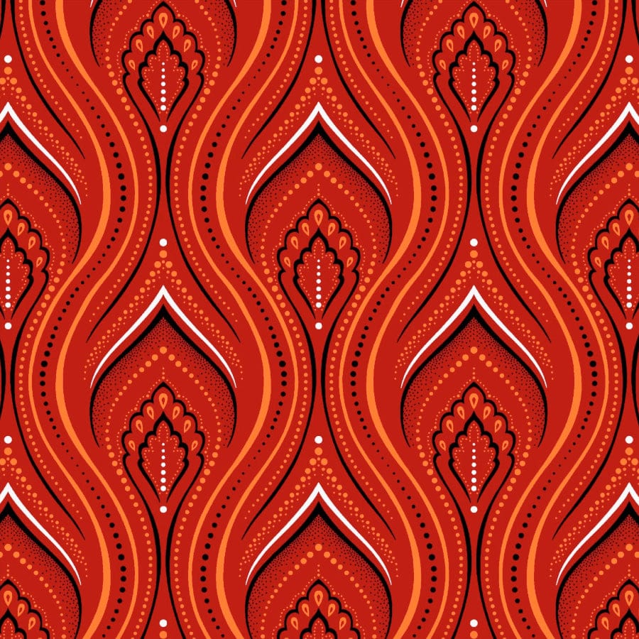 MHC WORLD Original 3 Cats Fabric H1292 Original 3 Cats Fabric C/W531 Red 90cm