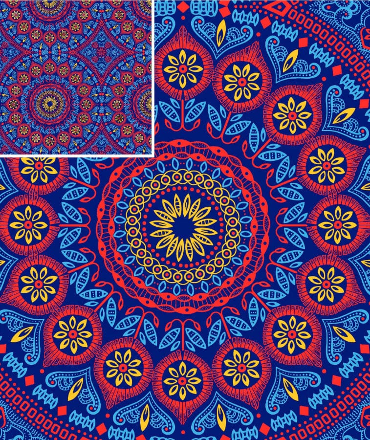 MHC WORLD Original 3 Cats Fabric H1294 Original 3 Cats Fabric C/W491 Indigo 90cm