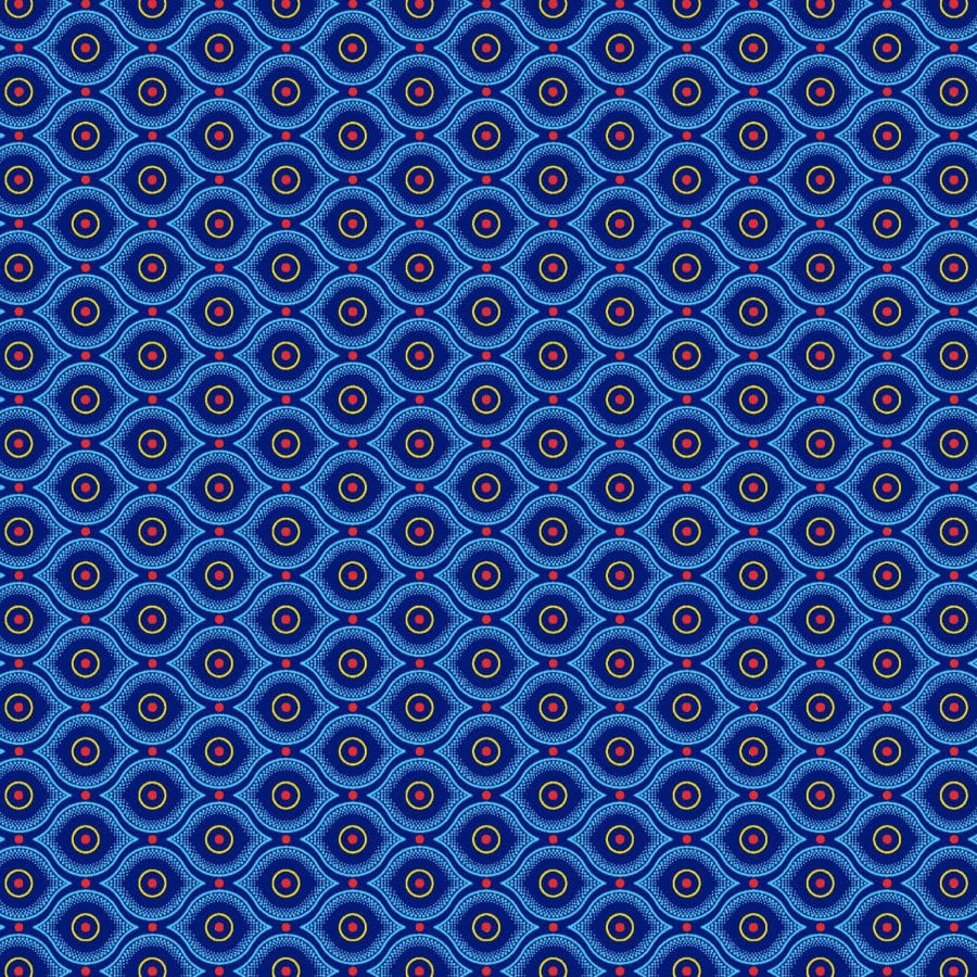 MHC WORLD Original 3 Cats Fabric H1302 Original 3 Cats Fabric C/W491 Indigo 90cm