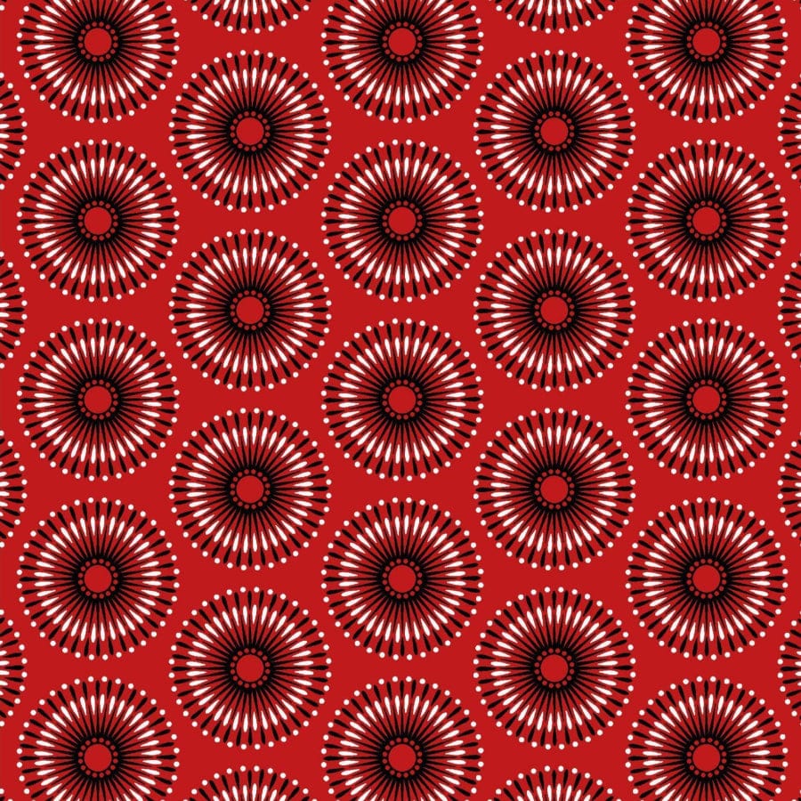 MHC WORLD Original 3 Cats Fabric H1406 Original 3 Cats Fabric C/W03 Red 90cm