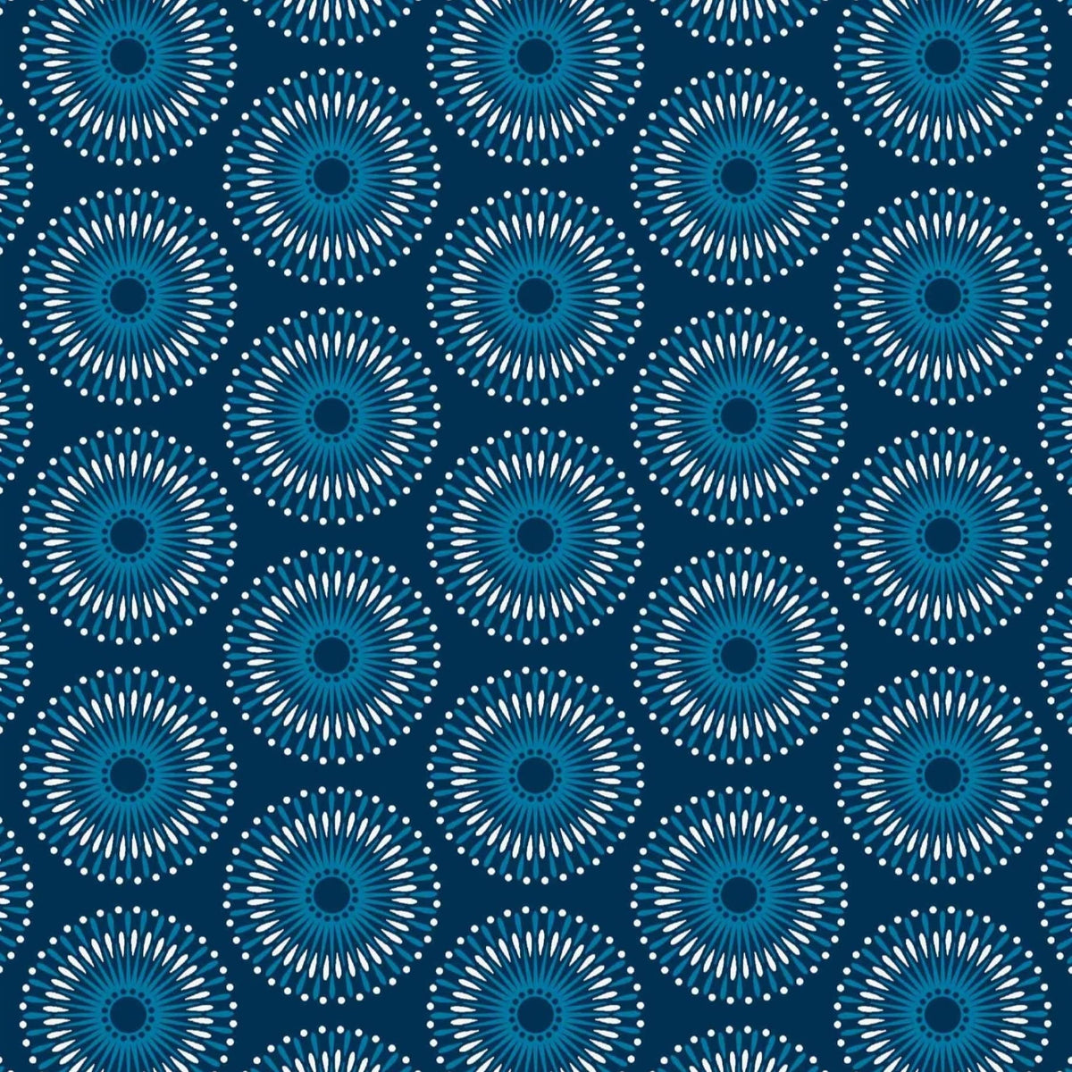 MHC WORLD Original 3 Cats Fabric H1406 Original 3 Cats Fabric C/W74 Ink Blue 90cm