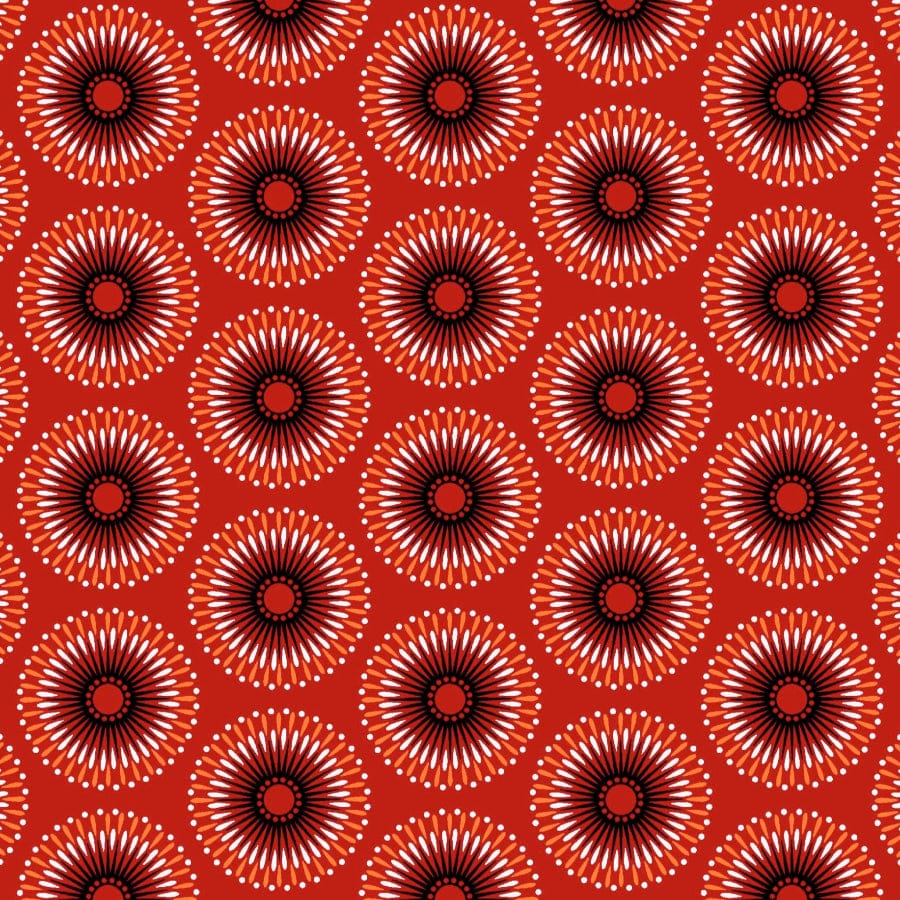 MHC WORLD Original 3 Cats Fabric H1501 Original 3 Cats Fabric C/W531 Red 90cm