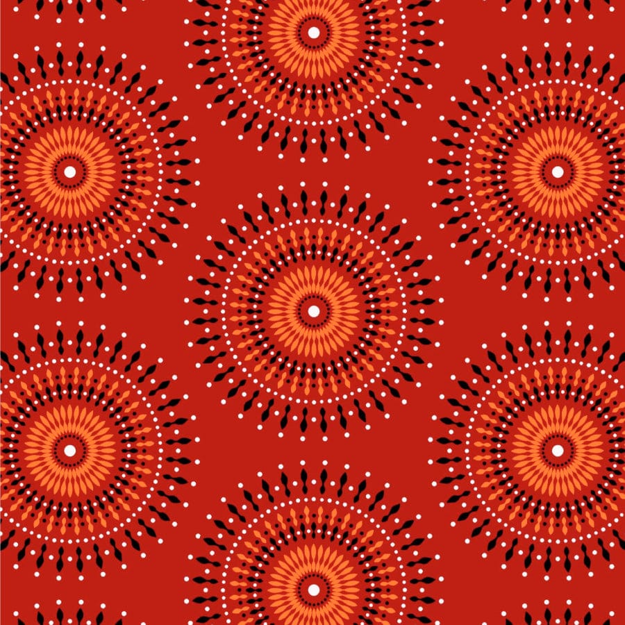 MHC WORLD Original 3 Cats Fabric H1502 Original 3 Cats Fabric C/W531 Red 90cm