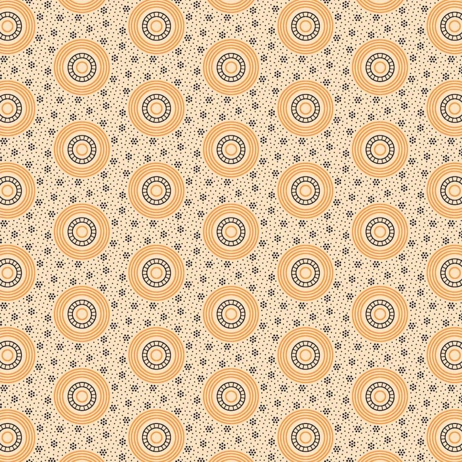 MHC WORLD Original 3 Cats Fabric H1543 Original 3 Cats Fabric C/W55 Cream 90cm