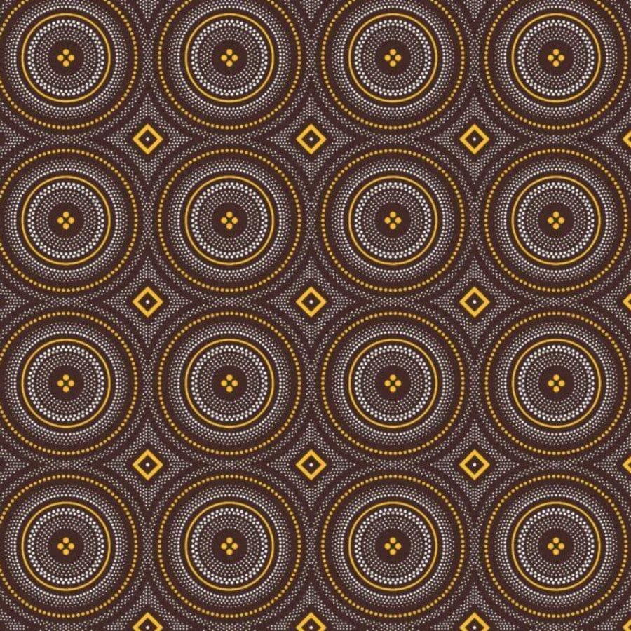 MHC WORLD Original 3 Cats Fabric H1580 Original 3 Cats Fabric C/WO1 Yellow/Choc 90cm