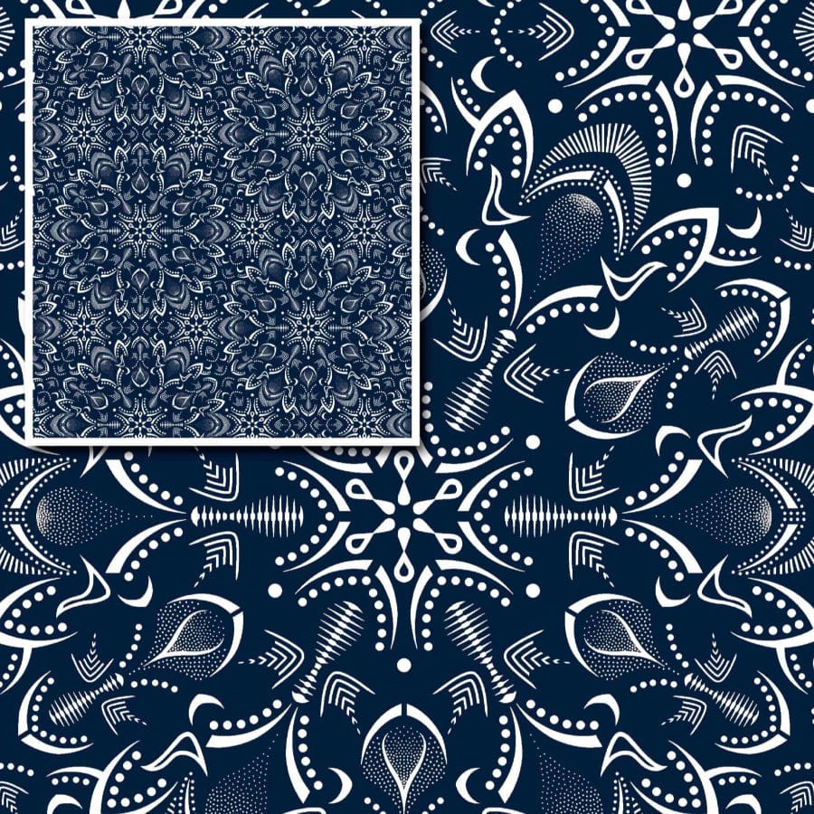 MHC WORLD Original 3 Cats Fabric H1721 Original 3 Cats Fabric C/W04 Navy Blue 90cm