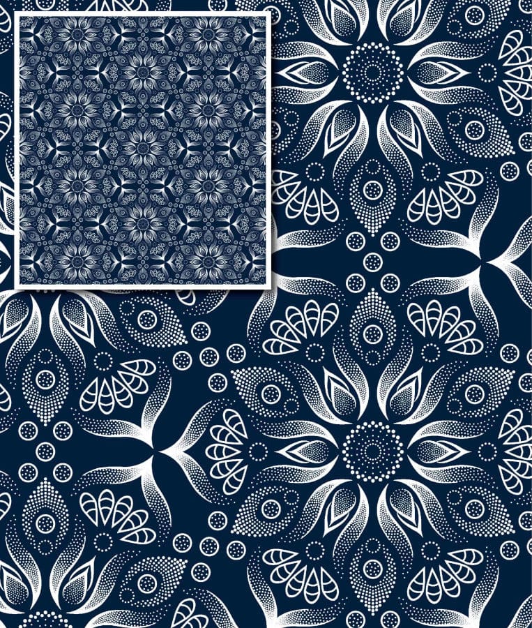 MHC WORLD Original 3 Cats Fabric H1723 Original 3 Cats Fabric C/W04 Navy Blue 90cm