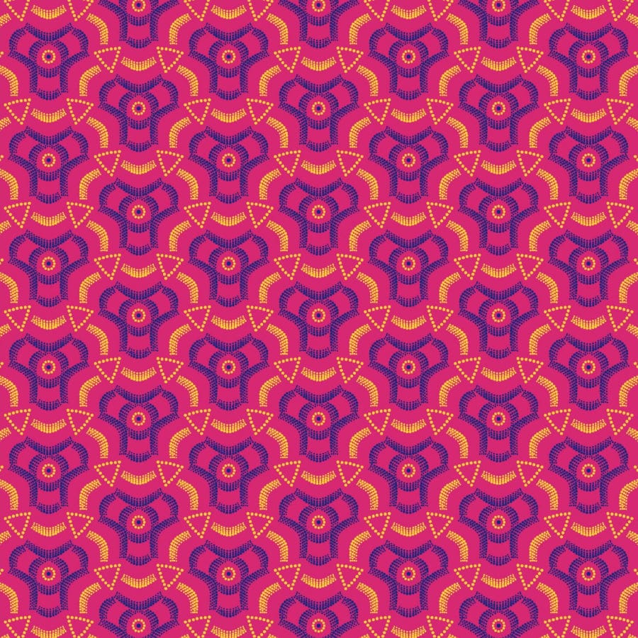 MHC WORLD Original 3 Cats Fabric H1725 Original 3 Cats Fabric C/W50 Cerise Pink 90cm