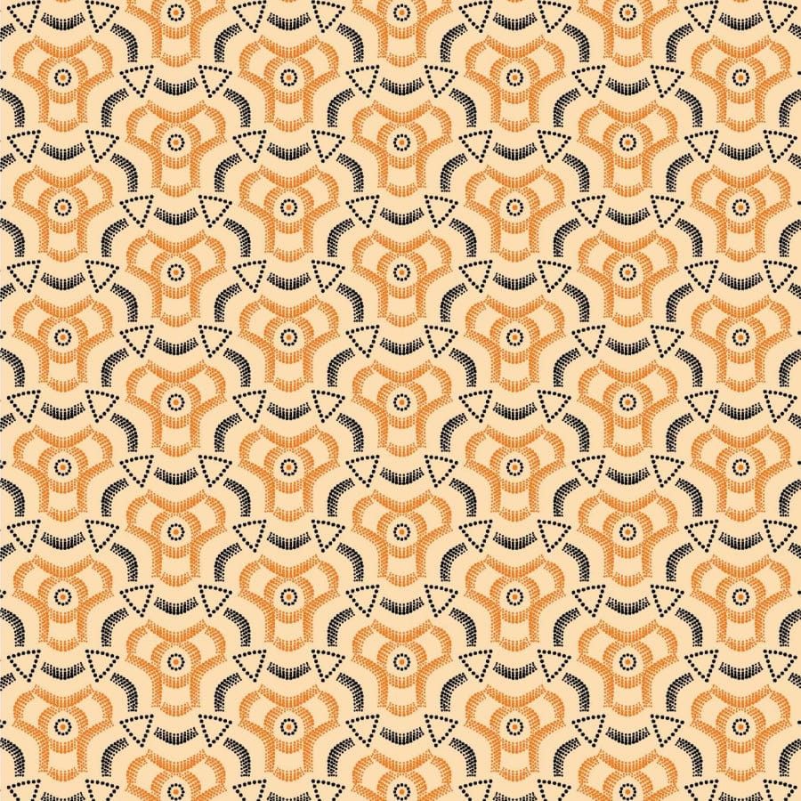 MHC WORLD Original 3 Cats Fabric H1725 Original 3 Cats Fabric C/W55 Cream 90cm
