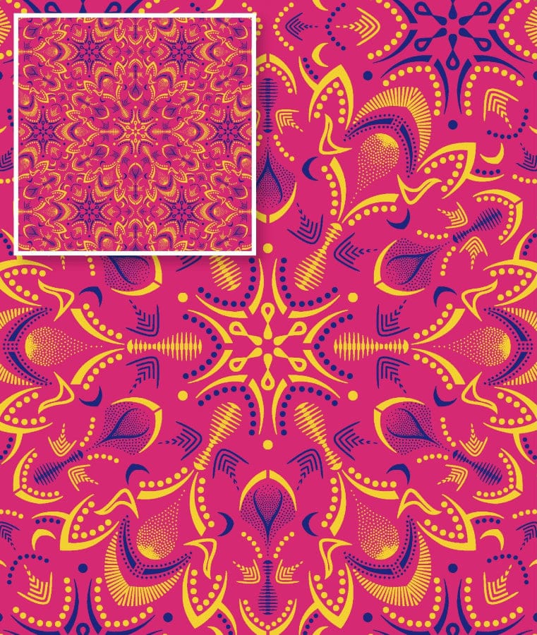 MHC WORLD Original 3 Cats Fabric H1727 Original 3 Cats Fabric C/W50 Cerise Pink 90cm