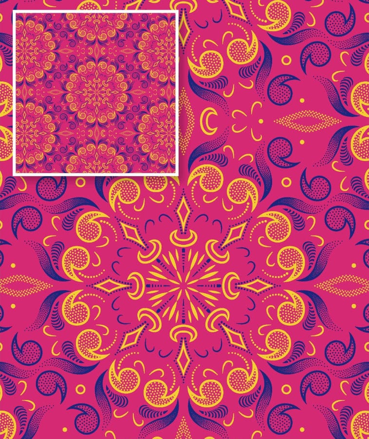 MHC WORLD Original 3 Cats Fabric H1728 Original 3 Cats Fabric C/W50 Cerise Pink 90cm