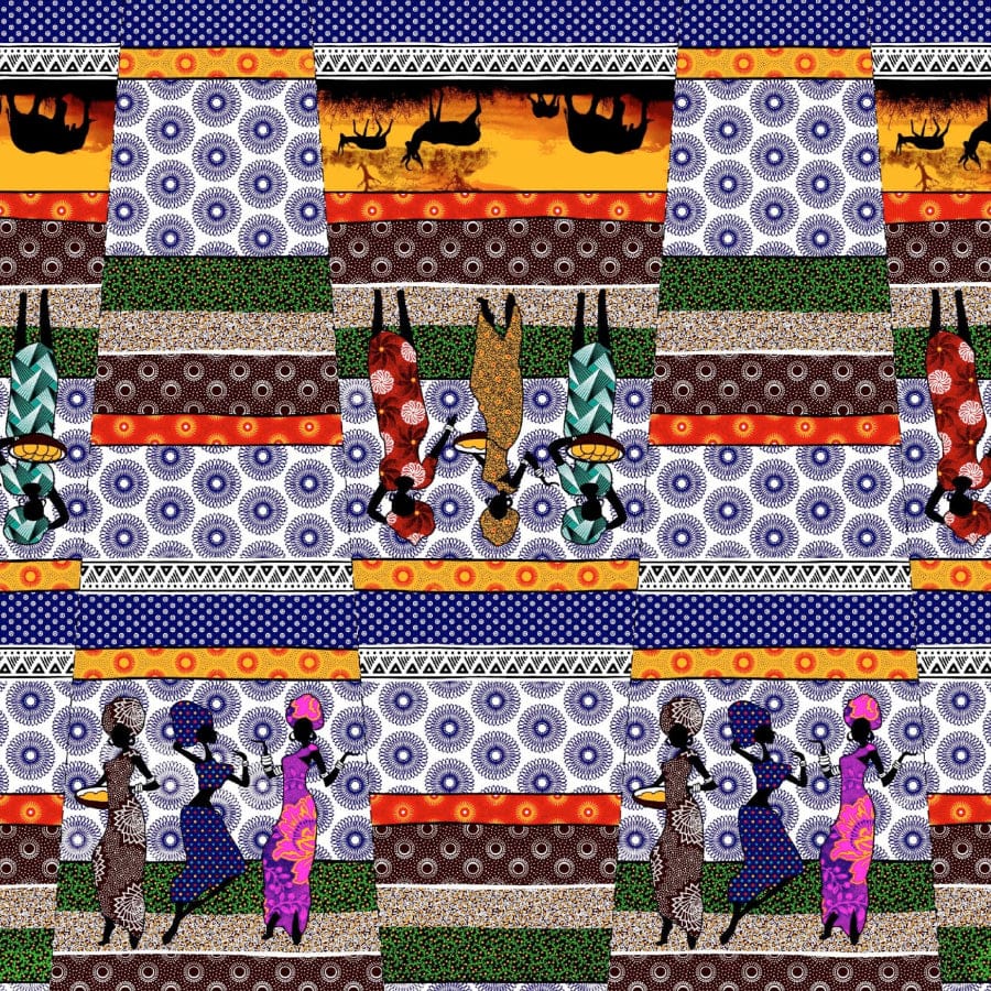 MHC WORLD Original 3 Cats Fabric Q1716 Original 3 Cats Fabric C/W95 Navy 90cm