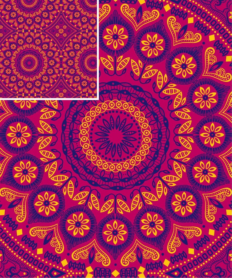 MHC WORLD Original 3 Cats Fabric XH0527 Original 3 Cats Fabric C/W50 Cerise Pink 90cm