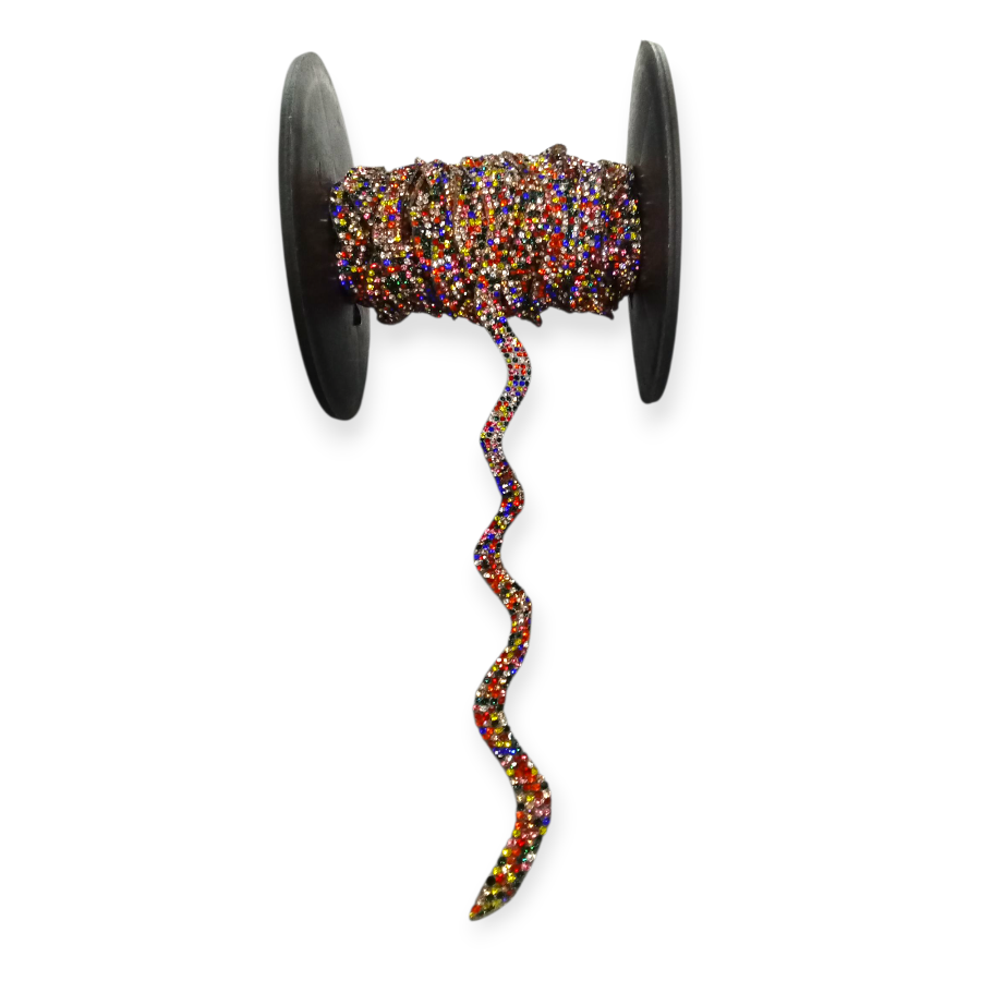 MHC WORLD Pearl Iron On Diamante Trimming Multi Colour Pearl Iron On Diamante Trimming