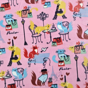 MHC WORLD Polar Fleece Pets in Paris Printed Polar Fleece 150cm