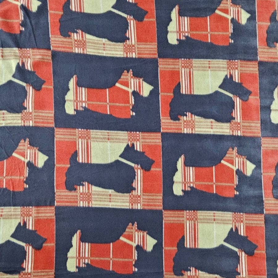 MHC WORLD Polar Fleece Scot Dog Printed Polar Fleece 150cm